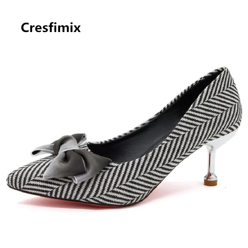 Cresfimix Pompes Femmes/женские милые высококачественные туфли лодочки на высоком каблуке