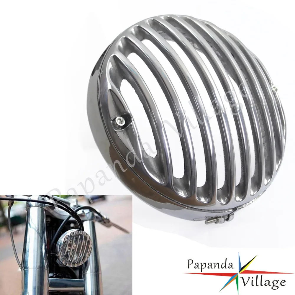 Черный мотоцикл 5,7" фара гриль крышка протектор для Harley Sportster XL833 XL1200 2004- Touring Trike модели 2009-UP