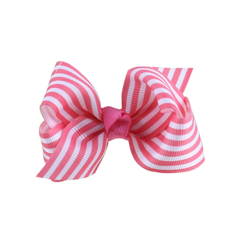 Бабочка в полоску Заколки для волос Луки шифон заколки детские Головные уборы