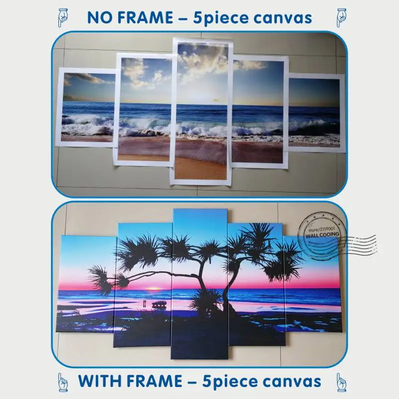 5 шт. пейзаж озера большой размер красивый современный домашний декор холст