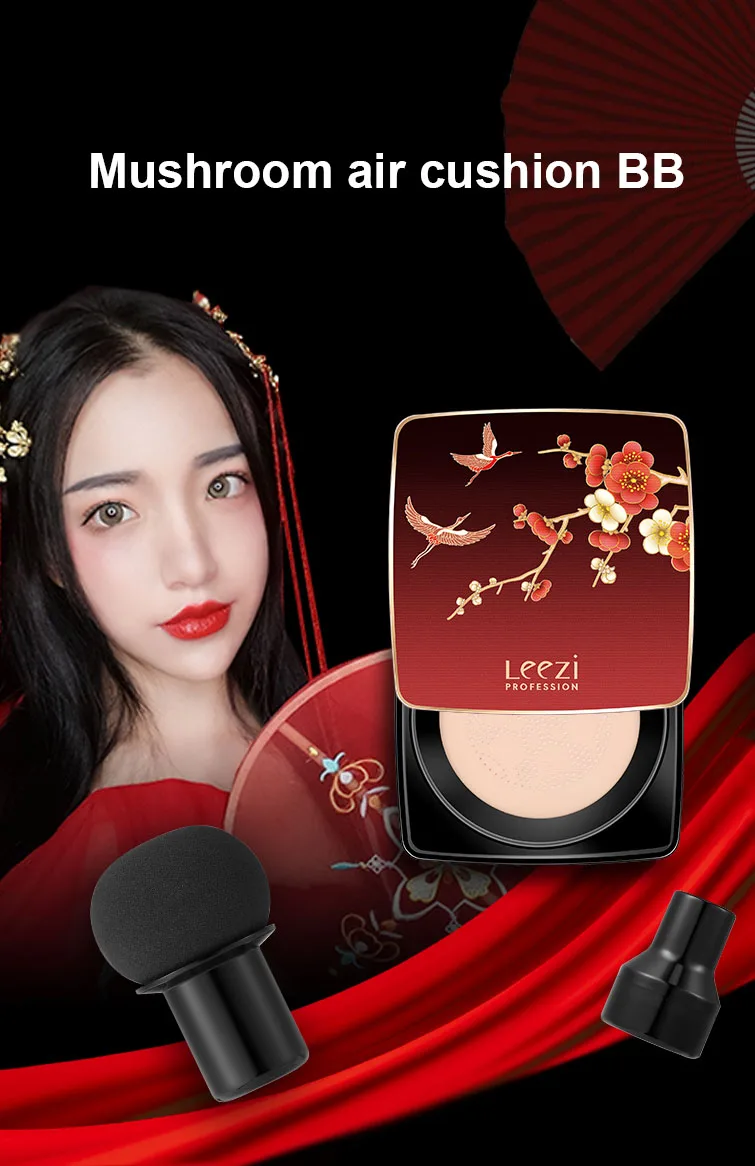 LEEZI air cushion BB крем с кистью в виде гриба 2 цвета яркий натуральный цвет водонепроницаемая основа консилер LZ013