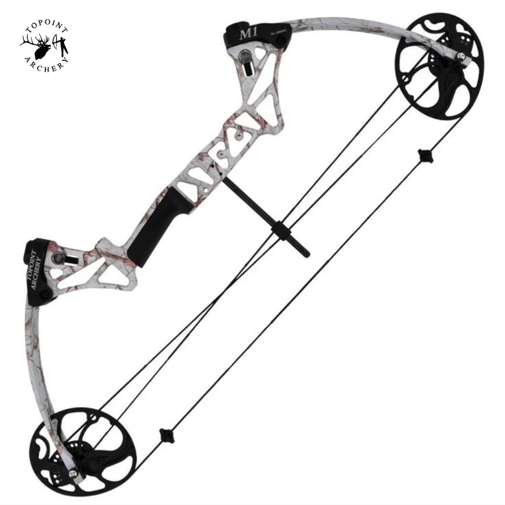 

M1 Compound Bow 19-70 Lbs 320 FPS with Straight Pull Pulley Adjustable CNC Wheels for Archery Hunting Shooting