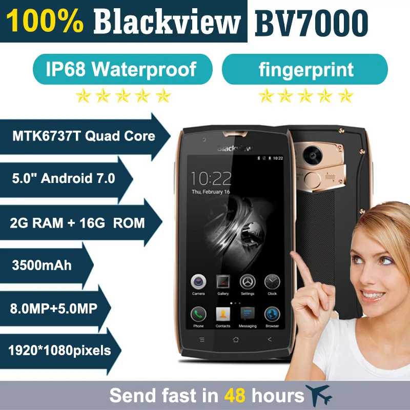 Оригинальный Blackview BV7000 мобильный телефон IP68 Водонепроницаемый MTK6737T