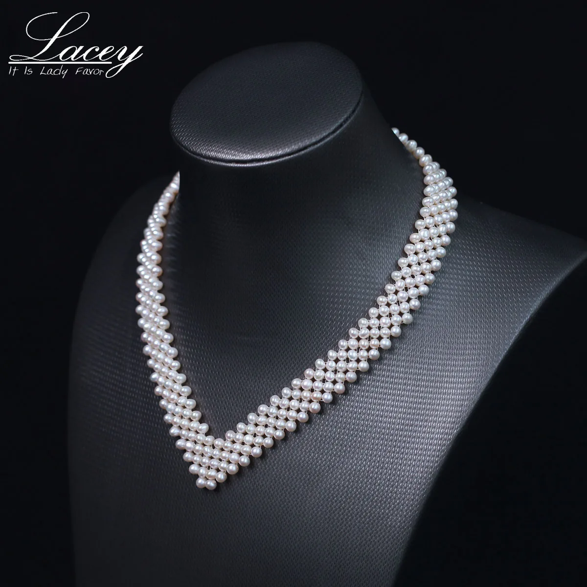 Ожерелье-чокер Lacey из пресноводного жемчуга винтажное ожерелье многослойного