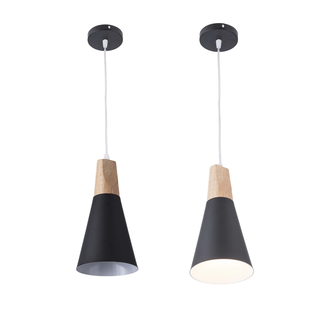 Деревянный Светодиодный Потолочный подвесной светильник скандинавский шнур для