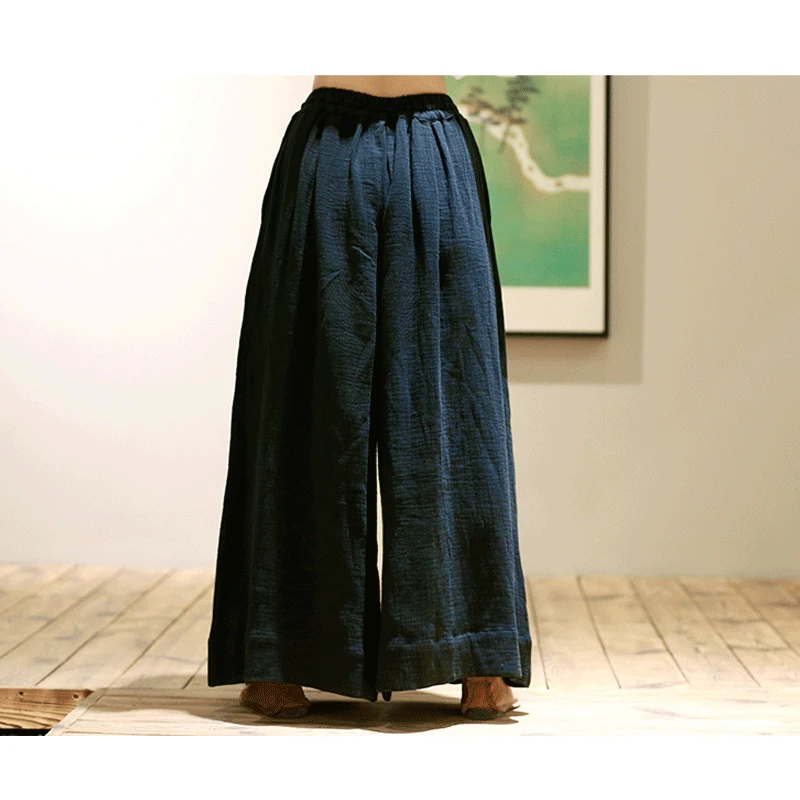 Женские свободные штаны в китайском стиле винтажные хлопковые льняные