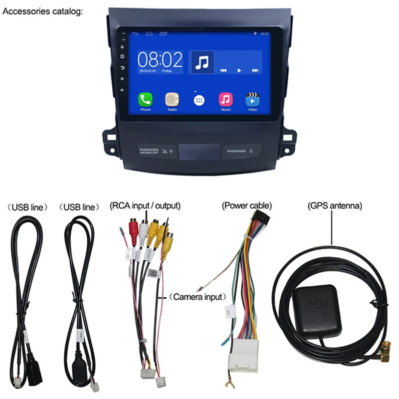 10'' Android Car GPS Radio Multimedia Player for Mitsubishi Outlander 2006 2007 2008 2009 2010 2011 | Автомобили и