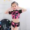 2019 новые детские летние пляжные костюмы с короткими рукавами и цветочным принтом