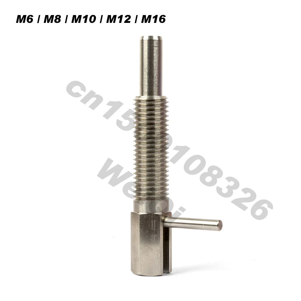 Плунжеры из нержавеющей стали с индексацией, рычажного типа, без фиксирующей гайки, грубая резьба M6M8M10M12M16
