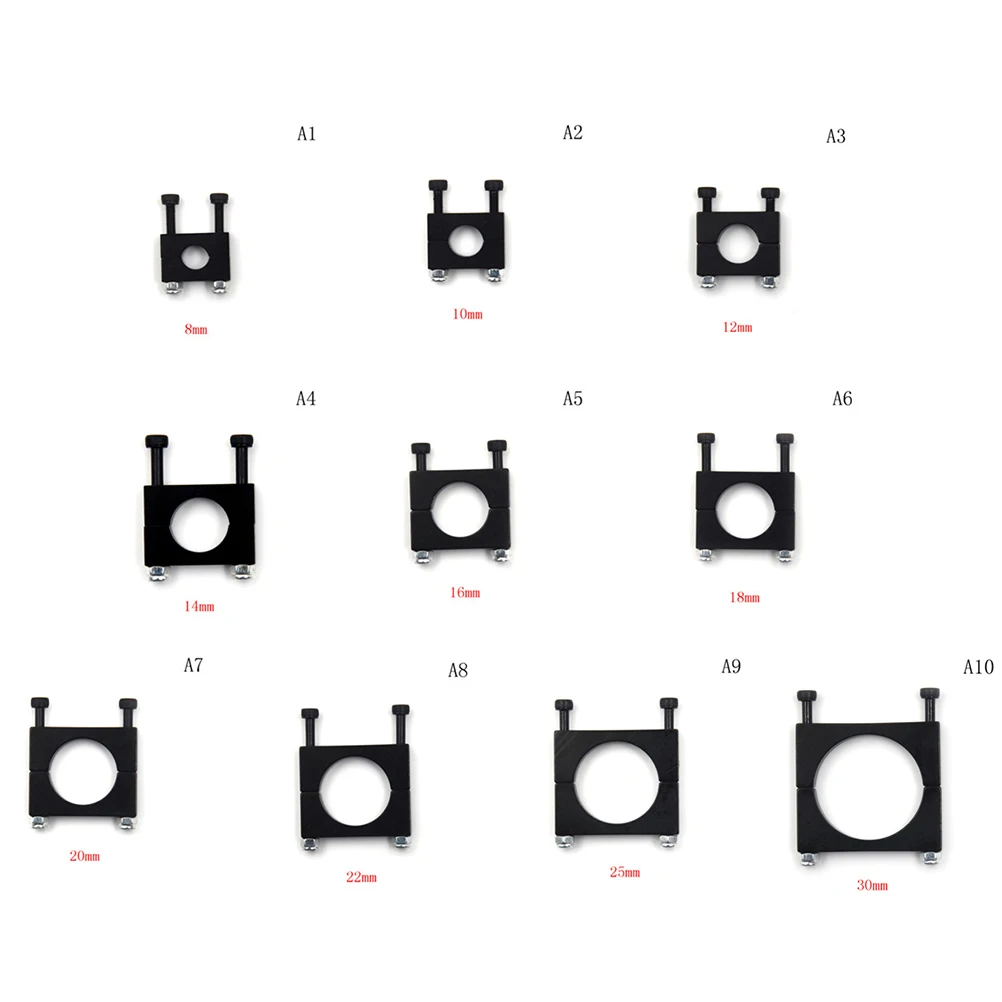 1 шт. черный алюминиевый кронштейн с ЧПУ для крепления трубки квадрокоптера