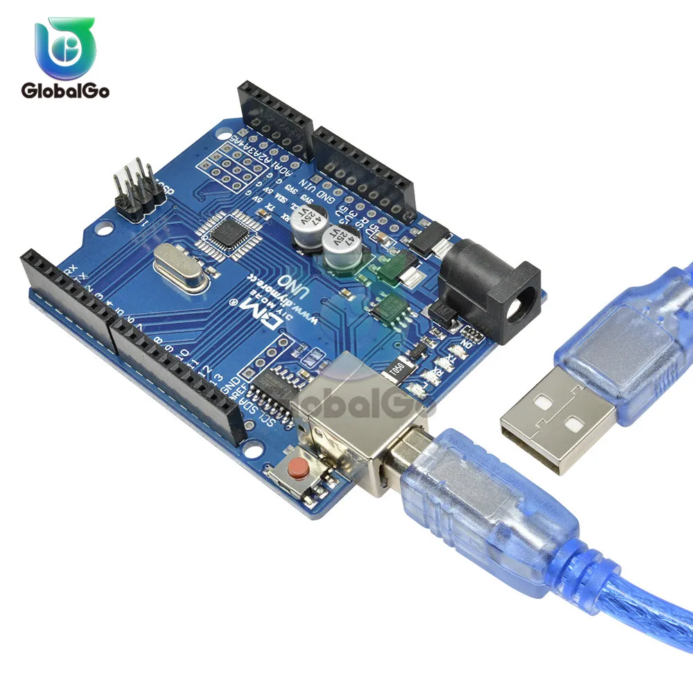 UNO R3 макетная плата ATmega328P CH340 CH340G для Arduino с usb кабелем типа B|Детали и аксессуары