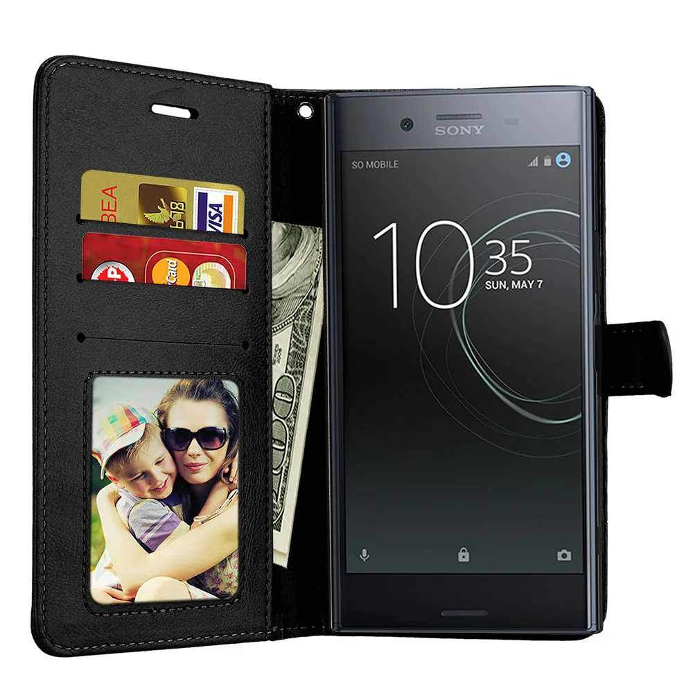 Чехол кошелек для Sony Xperia XZ Premium откидной из искусственной кожи чехлы xz premium G8142 G8141
