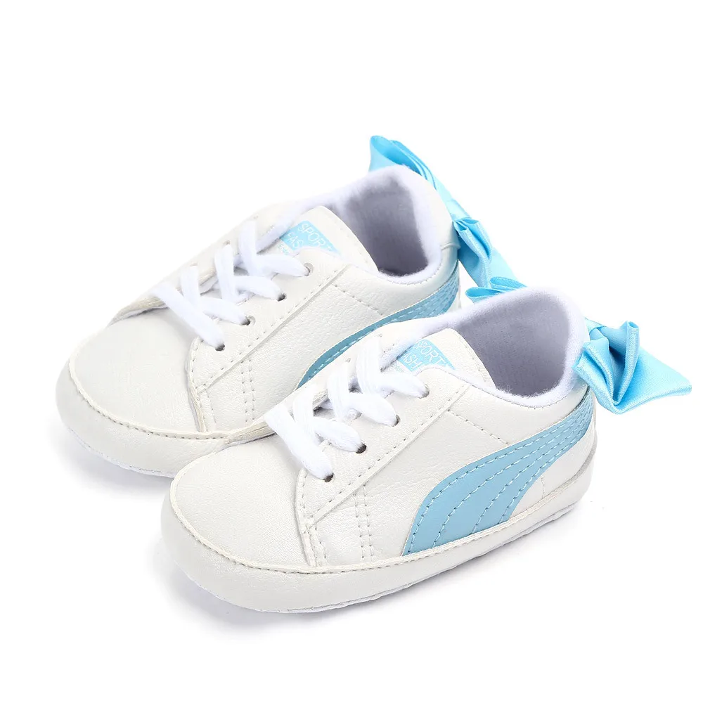 dkDaKanl Soft Soles BabY White Shoes 0-2 Years Anti Slip Newborn Crib Ventilate PU For Pre Walk Infant Toddler |