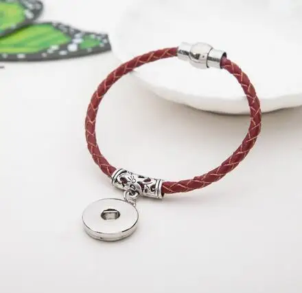 Горячая Распродажа красные черные Красочные Красота Кожаный браслет 22 см fit 18 мм