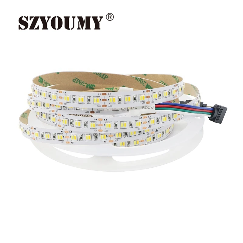 SZYOUMY яркий двойной белый SMD 3014 огни двухрядные 216 светодиодов/м 10 мм ширина супер