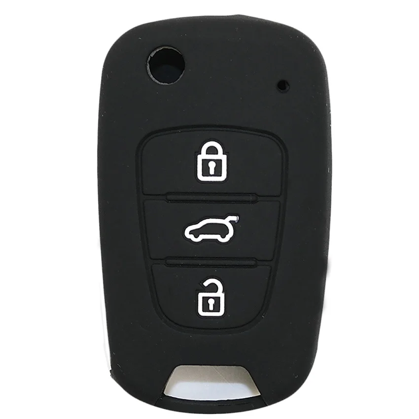 MICOCHE 3 кнопки силиконовые ключа автомобиля чехол Обложка для hyundai i35 iX35 i20 iX20 i30 Solaris Verna цвет: черный, синий красный