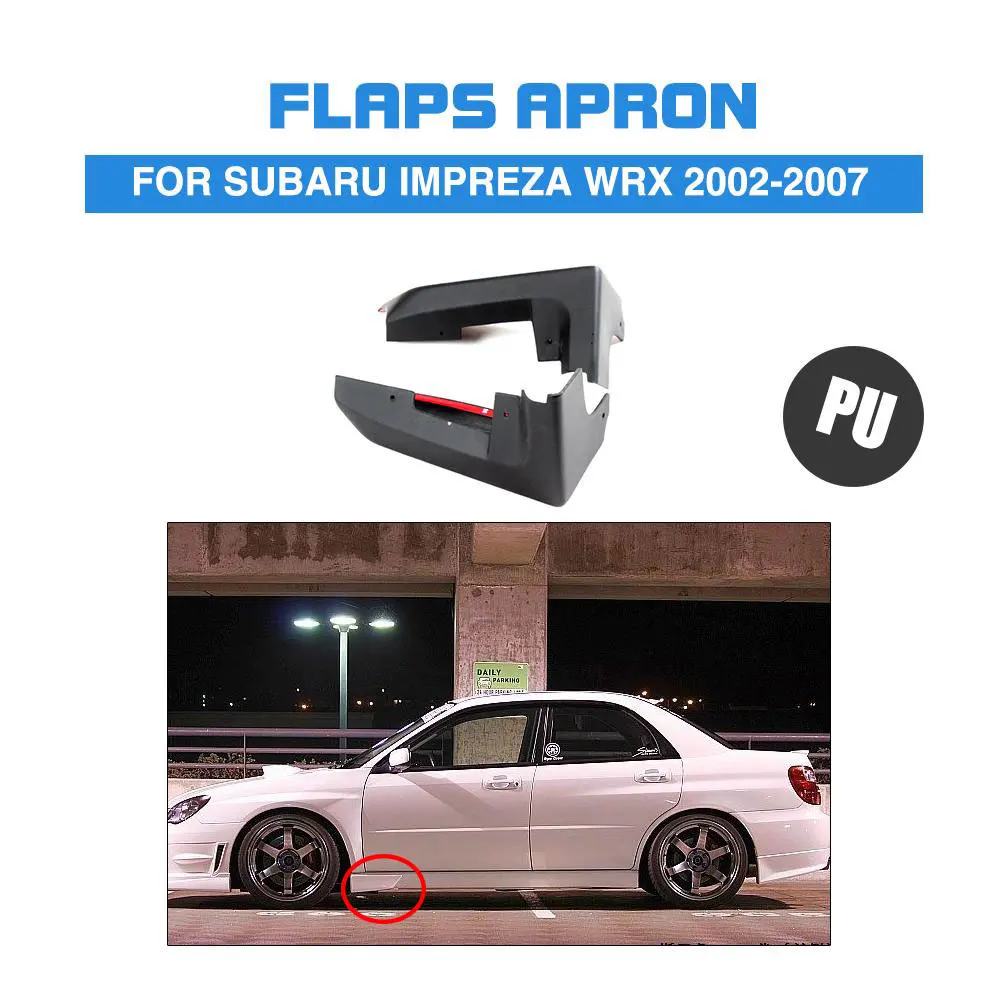 Автомобильная боковая юбка разветвитель Накладка для Subaru Impreza WRX 2002-2007 PU черная