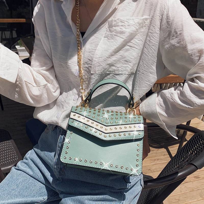 Женская сумка тоут из искусственной кожи высокого качества с бриллиантовой