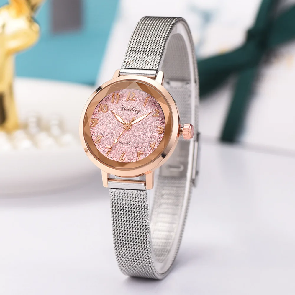 Роскошные модные серебряные повседневные деловые женские и мужские часы простые псевдо каменные весы с