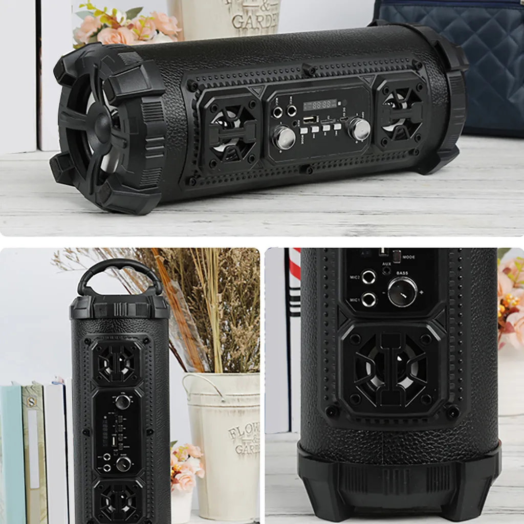 Светодиодный Bluetooth 4,2 динамик беспроводной FM стерео Громкий бас HIFI динамик s сабвуфер AUX USB TF карта#20