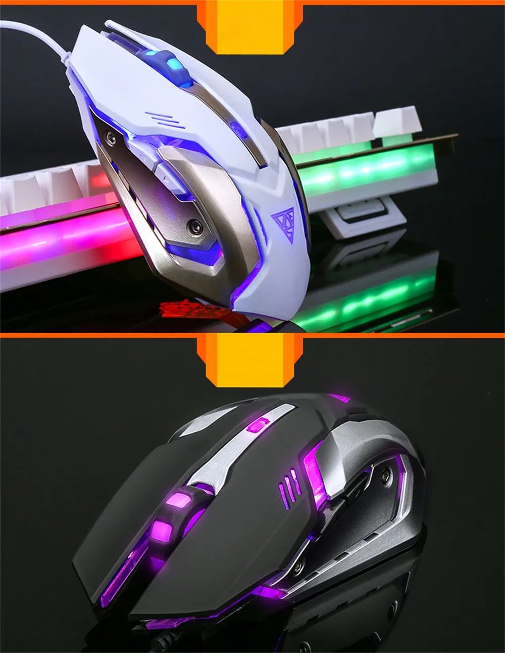 Игровая клавиатура Механическая клавиатура и мышь V1 104 ключ USB проводной RGB светодиодный Backl геймерская мышь и клавиатура Комплект для дома и офиса