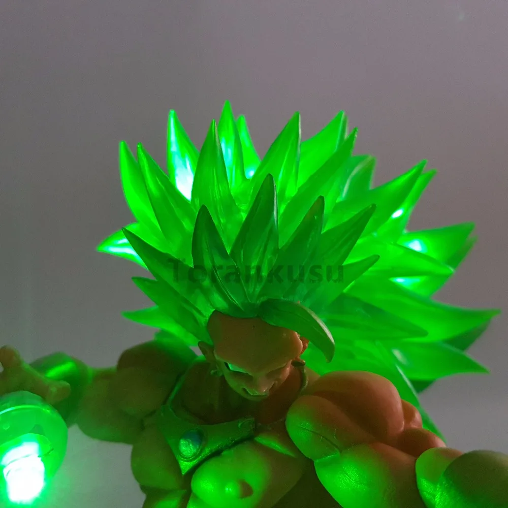 Dragon Ball Z Broly Супер Saiyan, фигурки, светодиодная голова, освещение, ПВХ, аниме Dragon Ball и Super Goku Broly, модель игрушки, фигурка DBZ