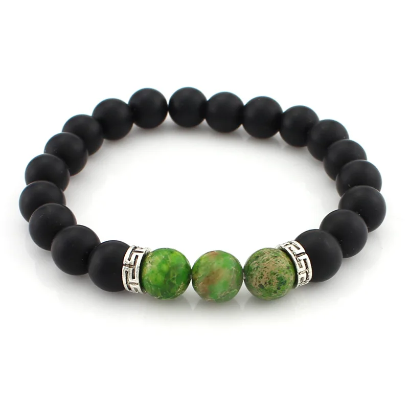 Новое поступление бусы ювелирные изделия для мужчин 8 мм черные матовые бусины из