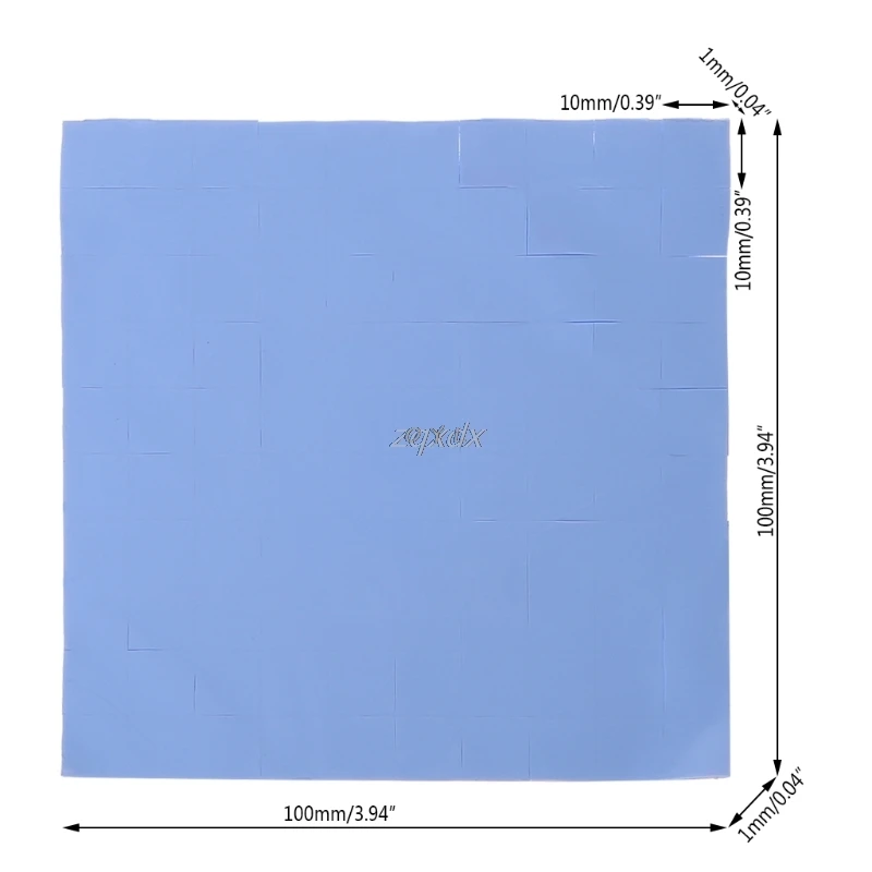 100 Pcs 100x100x1mm GPU CPU Thermal Pad Silicone Heatsink Cooler Conductive Pads | Компьютеры и офис