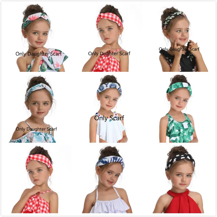 Mother Daughter matching Swimsuits Printing piece double lotus leaf Parent-Child Swimwear Family Matching Swimsuit Outfits - Color: 26