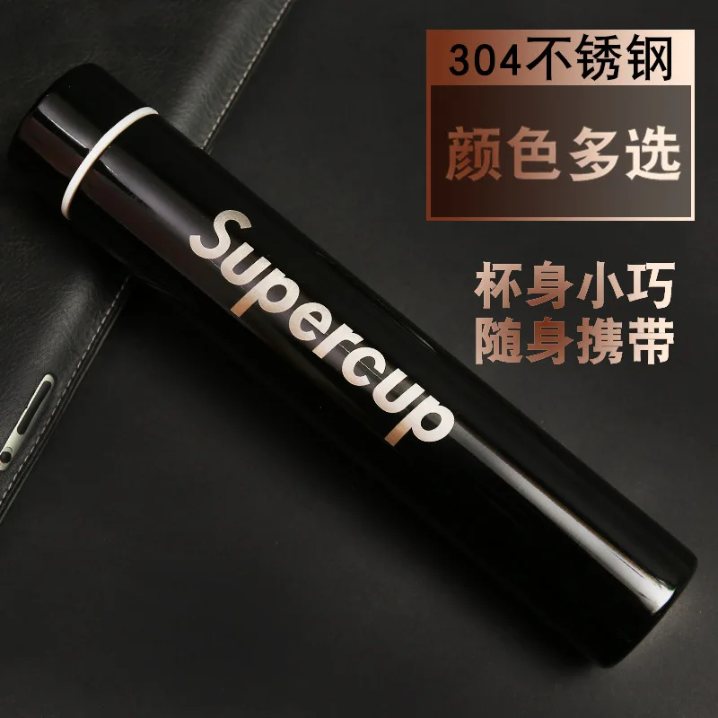 

Дорожная портативная вакуумная Изолированная кружка из нержавеющей стали, 300 мл, термосы, вакуумная колба, креативная бутылка для воды для п...