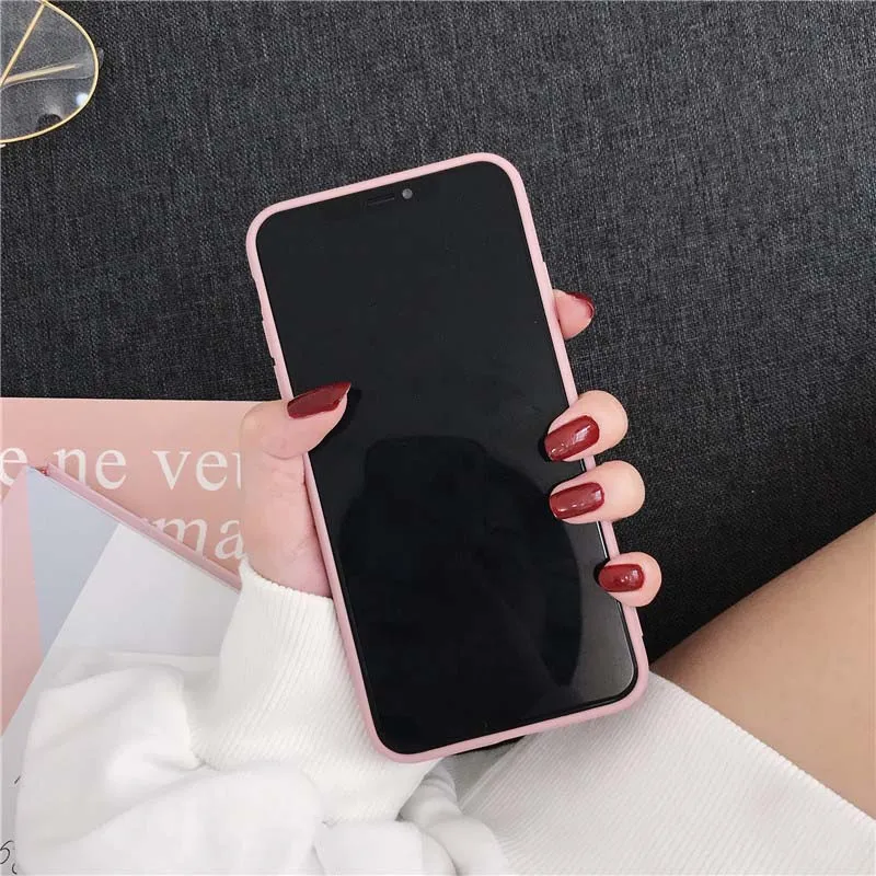 JIBAN Couples Cartoon Cute Bear Phone Case for Iphone Xs Max X/xr/8plus IPhone 6 Plus 6s/7 7plus 8 Cover All-inclusive Capa |