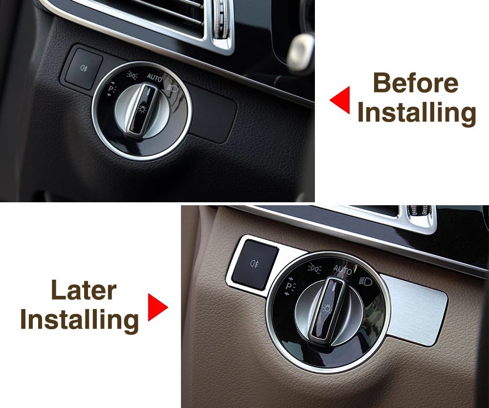 Кнопка регулировки фар 2 шт. декоративная отделка для Mercedes Benz A W176 B W246 C W204 E W212 GLA GLK