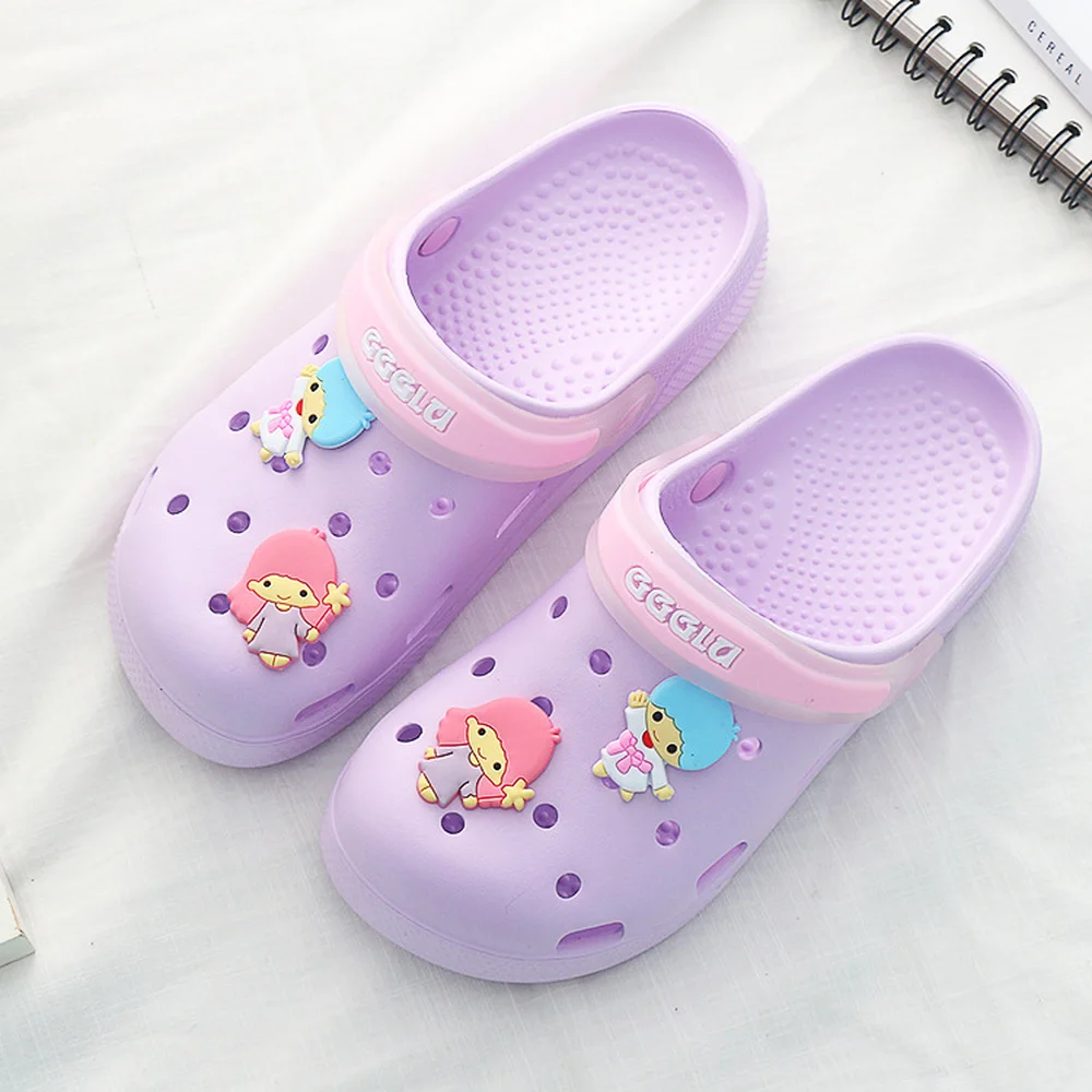 Summer Jelly Sandals Women Flat Cartoon Rubber Shoes Lovely PVC Platform Soft Casual Style 2019 | Обувь