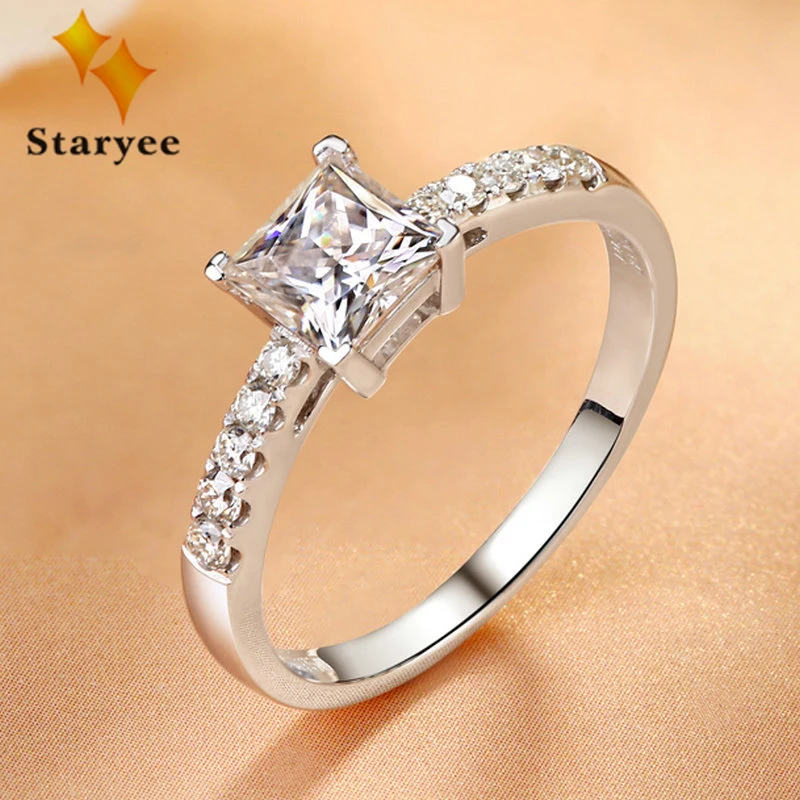 Женское Обручальное кольцо с бриллиантом 1 карат фианитом|diamond white gold|white diamond |