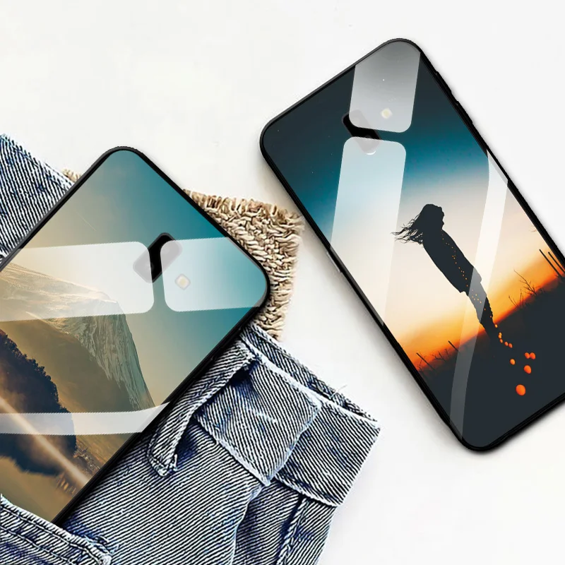 Tempered Glass Case For Sansung J4 J6 2018 City Glossy Cover Plus J415F J600F Bumper |