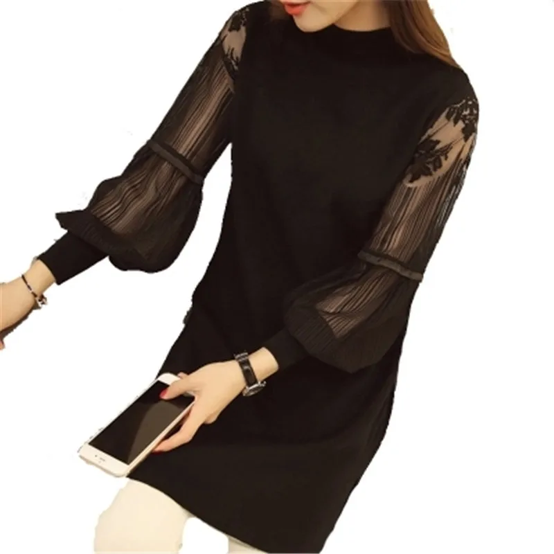 Платье женское трикотажное с рукавами фонариками на зиму и весну|lantern sleeve dress|sleeve