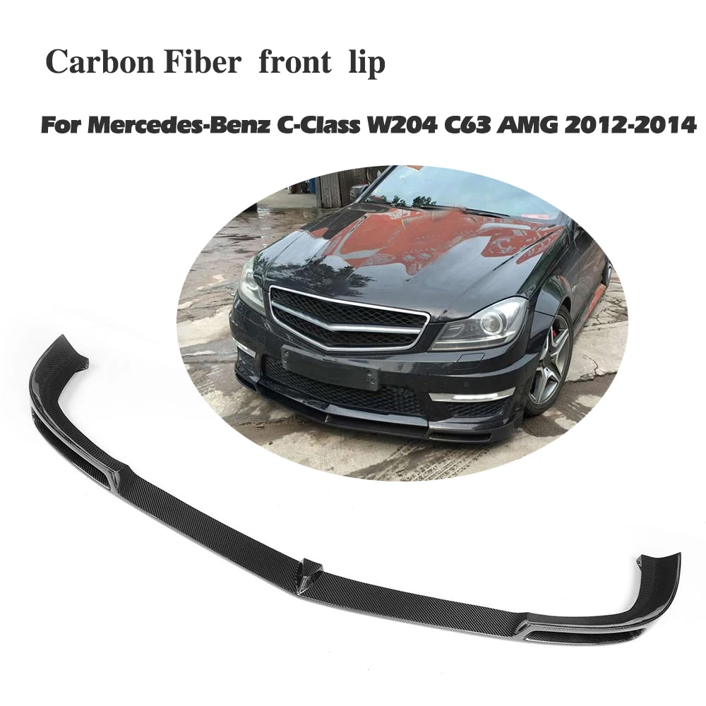 Передний спойлер из углеродного волокна для Benz C класса W204 C63 бампер 2012 2013 2014 2015 2016