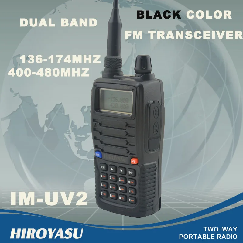 HIROYASU черный цвет Φ 136-174 МГц &amp IM-UV2 два диапазона 5 Вт/3 Вт 128CH FM 65-108 портативный