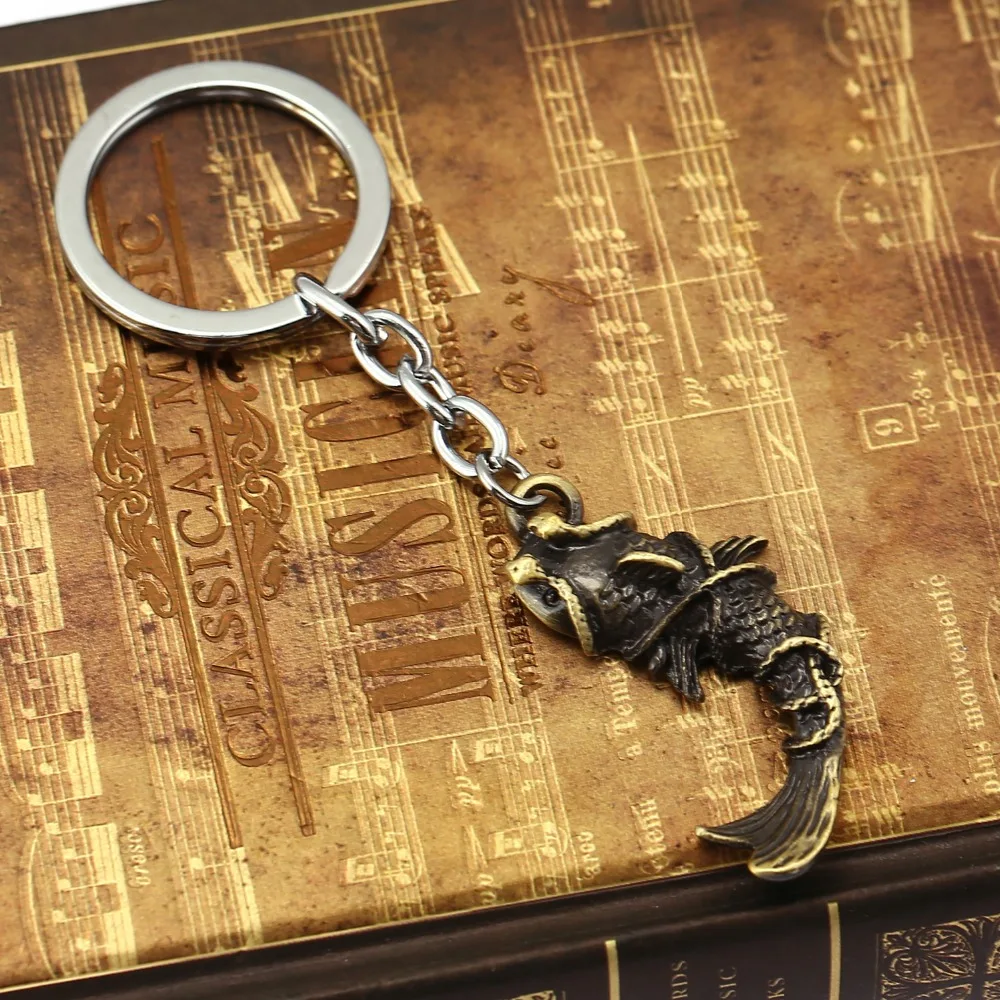 2016 винтажное ювелирное изделие бронзовый металлический в форме рыбы брелок с