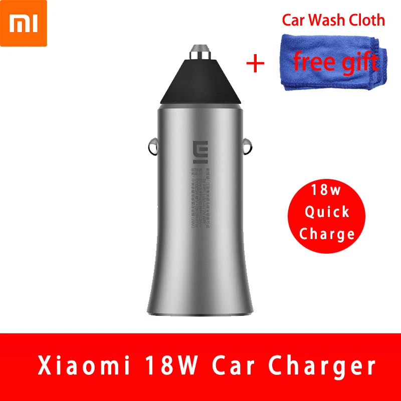 charge only Оригинальное автомобильное зарядное устройство для Xiaomi 18 W Quick Charge mi металлический корпус Dual USB для мобильного iPhone samsung huawei Xiao mi Tablet быстрая зарядка - Тип штекера: charge only