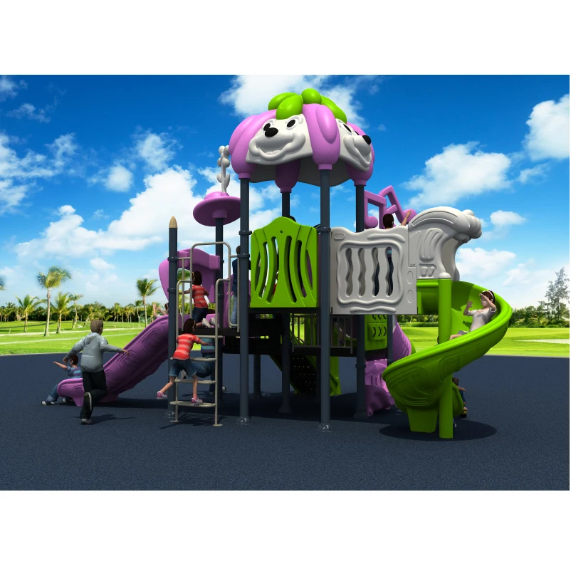 Детская развлекательная пластиковая уличная игровая площадка горка для