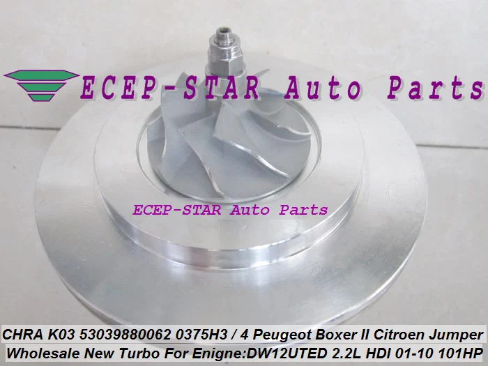 Free Ship Turbo Cartridge CHRA K03 62 53039880062 53039700062 For Peugeot Boxer II Citroen Jumper 2001-10 DW12UTED 2.2L HDI | Автомобили и