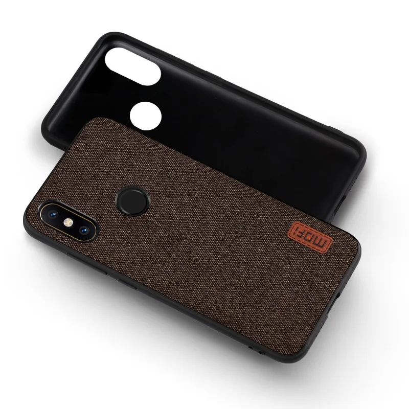 coffee Для Xiaomi mi Mix 2s Чехол mi x2s задняя крышка силиконовый край ткань Защитный чехол capas MOFi mi x 2s Чехол - Цвет: coffee