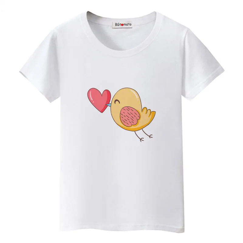 

BGtomato Little Bird Tshirt cute streetwear lovely couple clothes original graphic t shirts casual summer top women