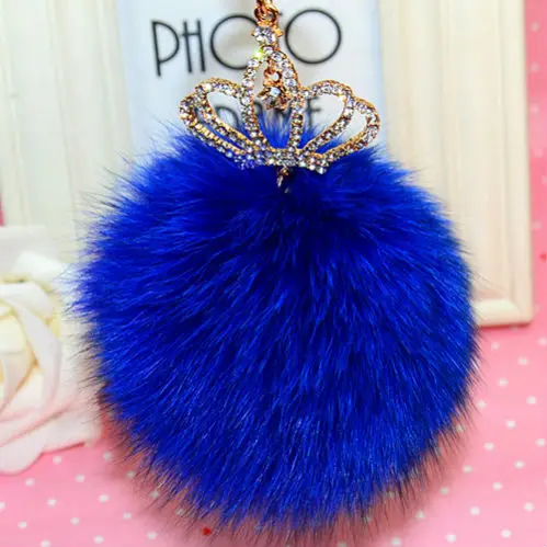 Высота каблука 10 см помпон Пушистый Большой натуральный Лисий Мех брелок для