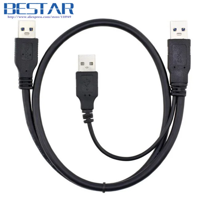 (200 шт./лот) USB 3 0 двойной 2x A Тип папа-папа AM удлинитель Y образный кабель с 2