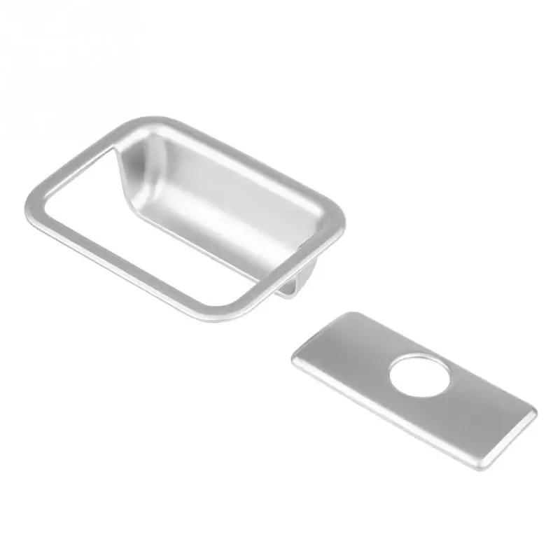 Серебряная Автомобильная внутренняя Перчаточная коробка для Copilot декоративная