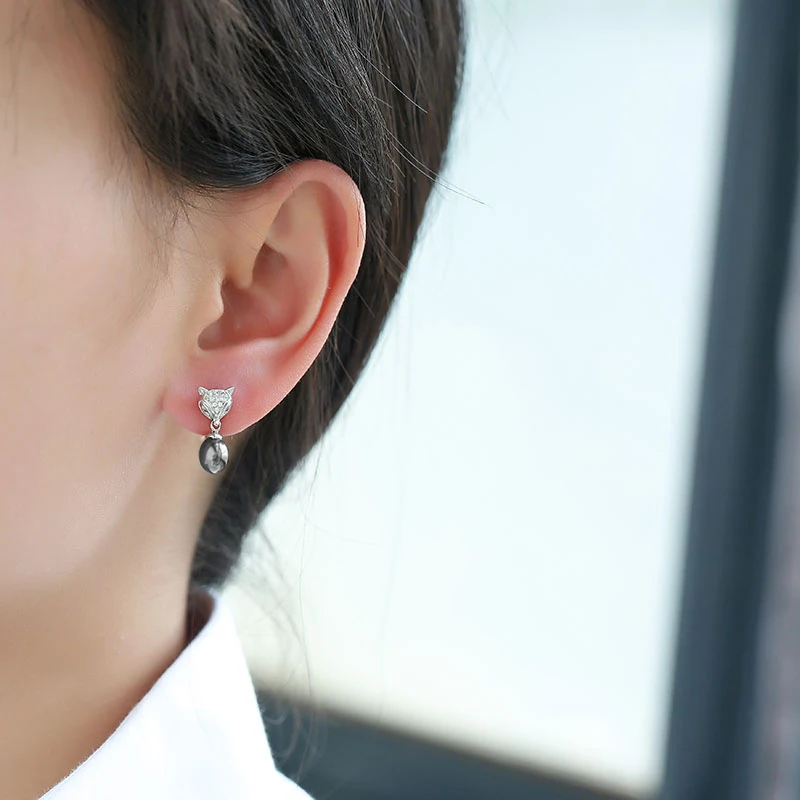 Charms Freshwater Black Pearl Jewelry Geometric Bohemian Earrings Fashion Stud For Women | Украшения и аксессуары