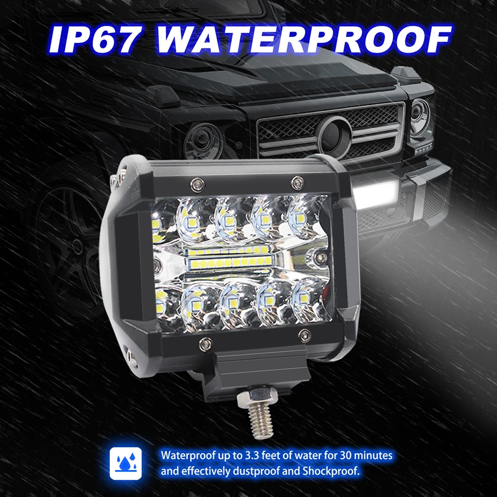 1PC New 200W 12V LED Work Light Bar Spotlight Flood Lamp Driving Fog Offroad Car for Ford Toyota SUV 4WD led beams | Автомобили и