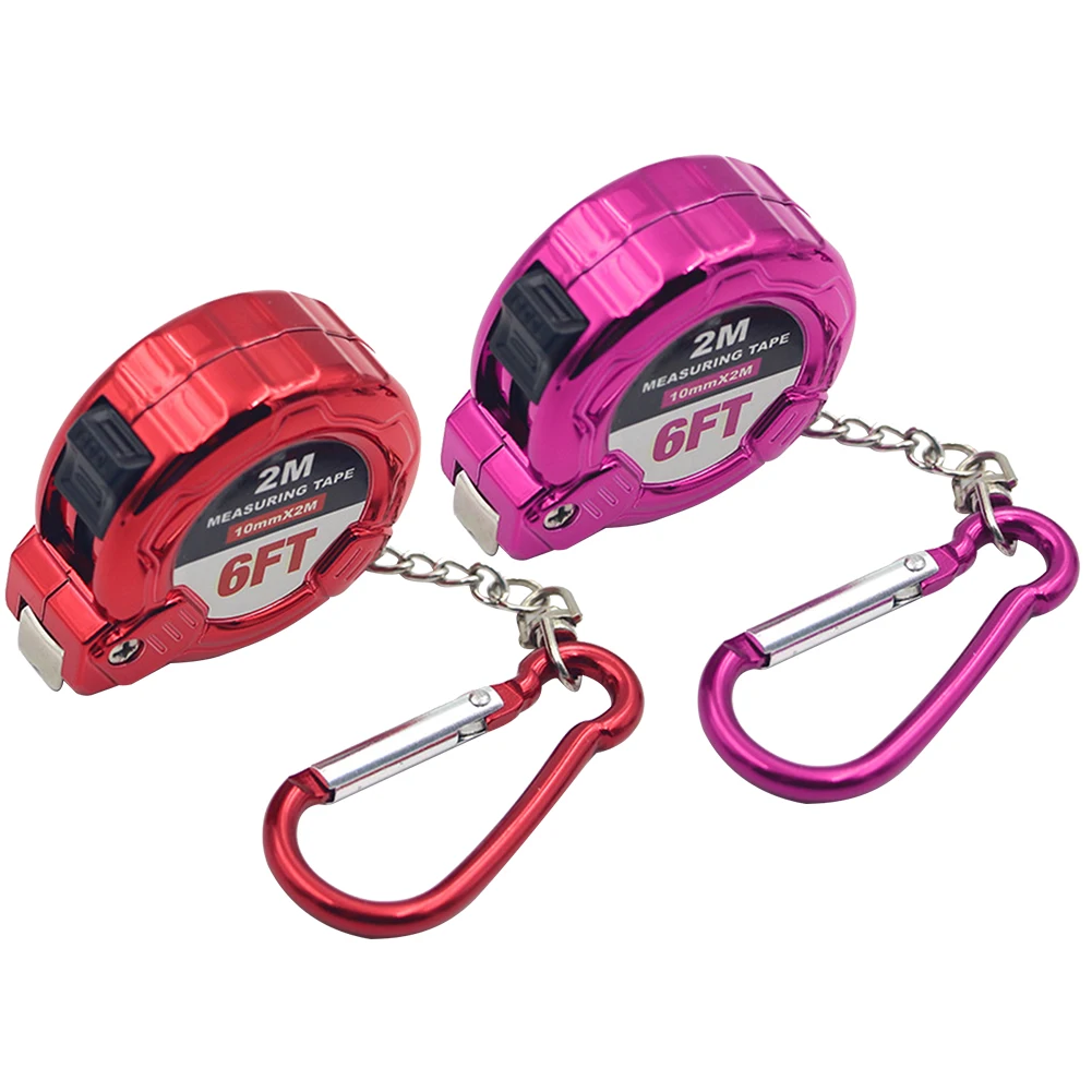 Practical Hanging Portable Tool Mini Wood Work Tape Measure Durable Key Chain Metric Imperial Gift Retractable Ruler Lightweight |